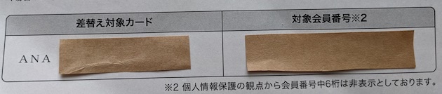 カード種別と会員番号